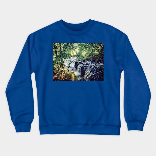 Old Mill Dam Waterfalls Crewneck Sweatshirt by Coastal Cove